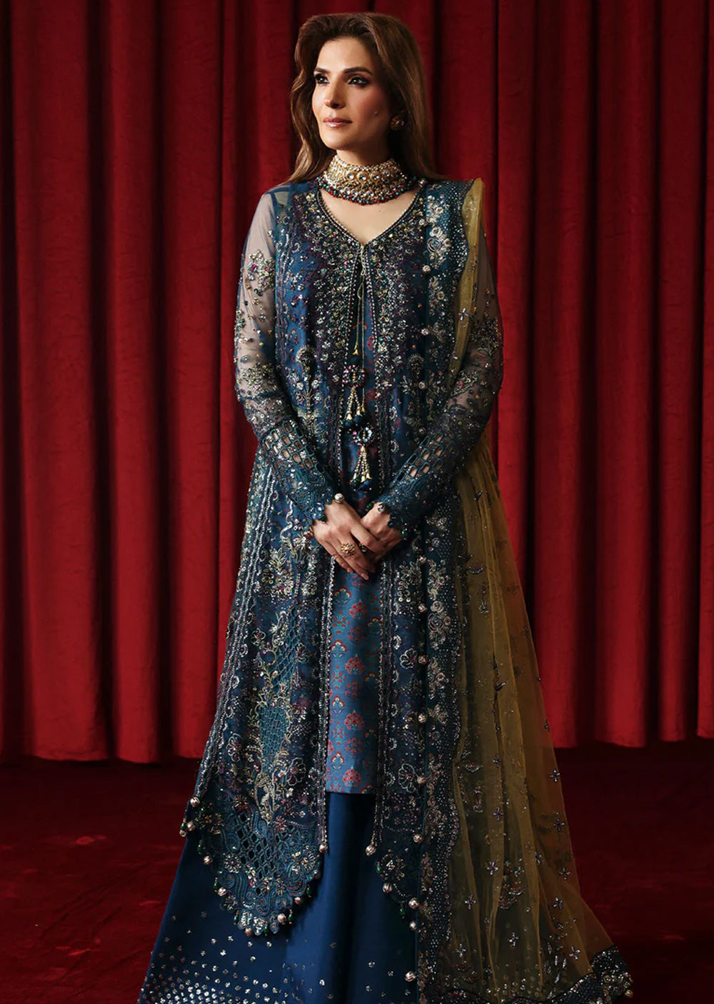 NL-84 Resham Nureh Unstitched Luxury Collection 2025 - Memsaab Online