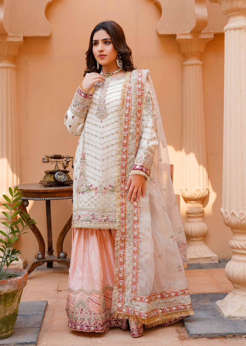 SAJN-01 Readymade - Sajni Organza Net Collection 2025 - Memsaab Online