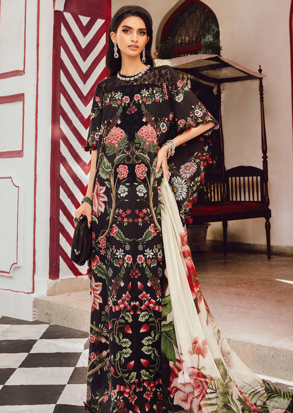 MPTR-2709-B Unstitched - Maria B MPRINTS Collection 2025 - Memsaab Online