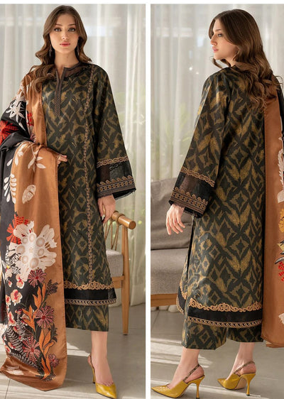 NU-06 - Baroque Inspired Linen Suit - Memsaab Online