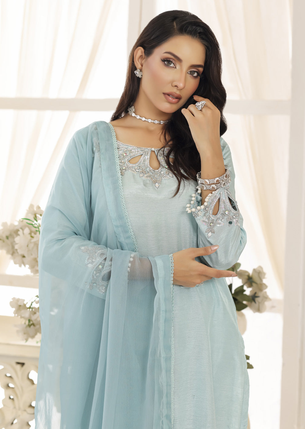 ASB-11 - Frozi Readymade Raw Silk - Memsaab Online