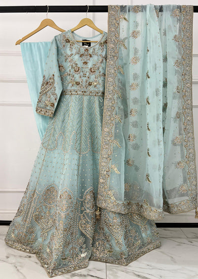 SRB1307 - Rana - Baby Blue Sehrish.B Designer Suit - Memsaab Online