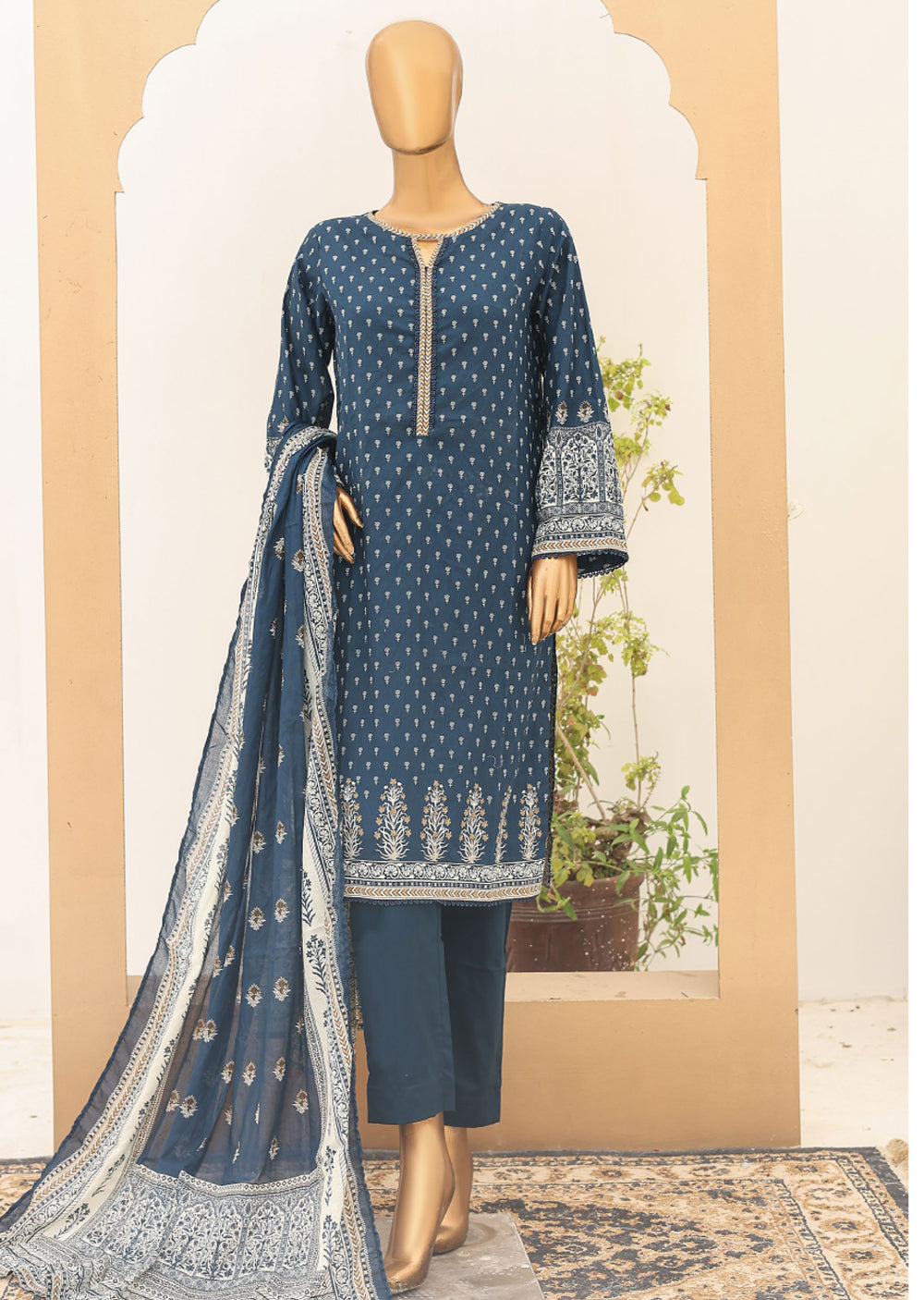 BNS-101 Bin Saeed Printed Cotton Lawn Suits 2024 - Memsaab Online