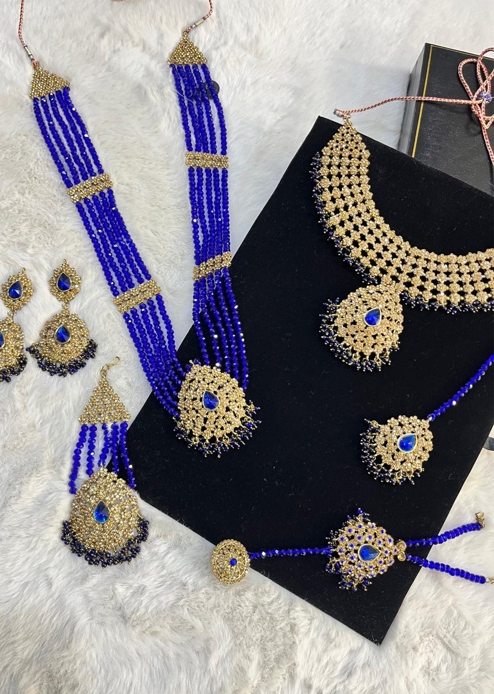 JBM27 Royal blue bridal set - Memsaab Online