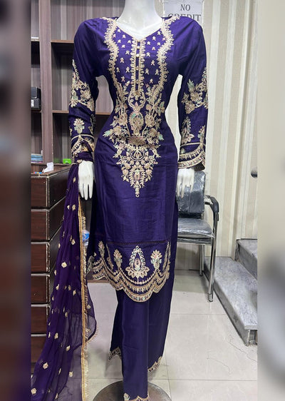 BPH-01 - Purple - Readymade Posh Suit 2024 - Memsaab Online