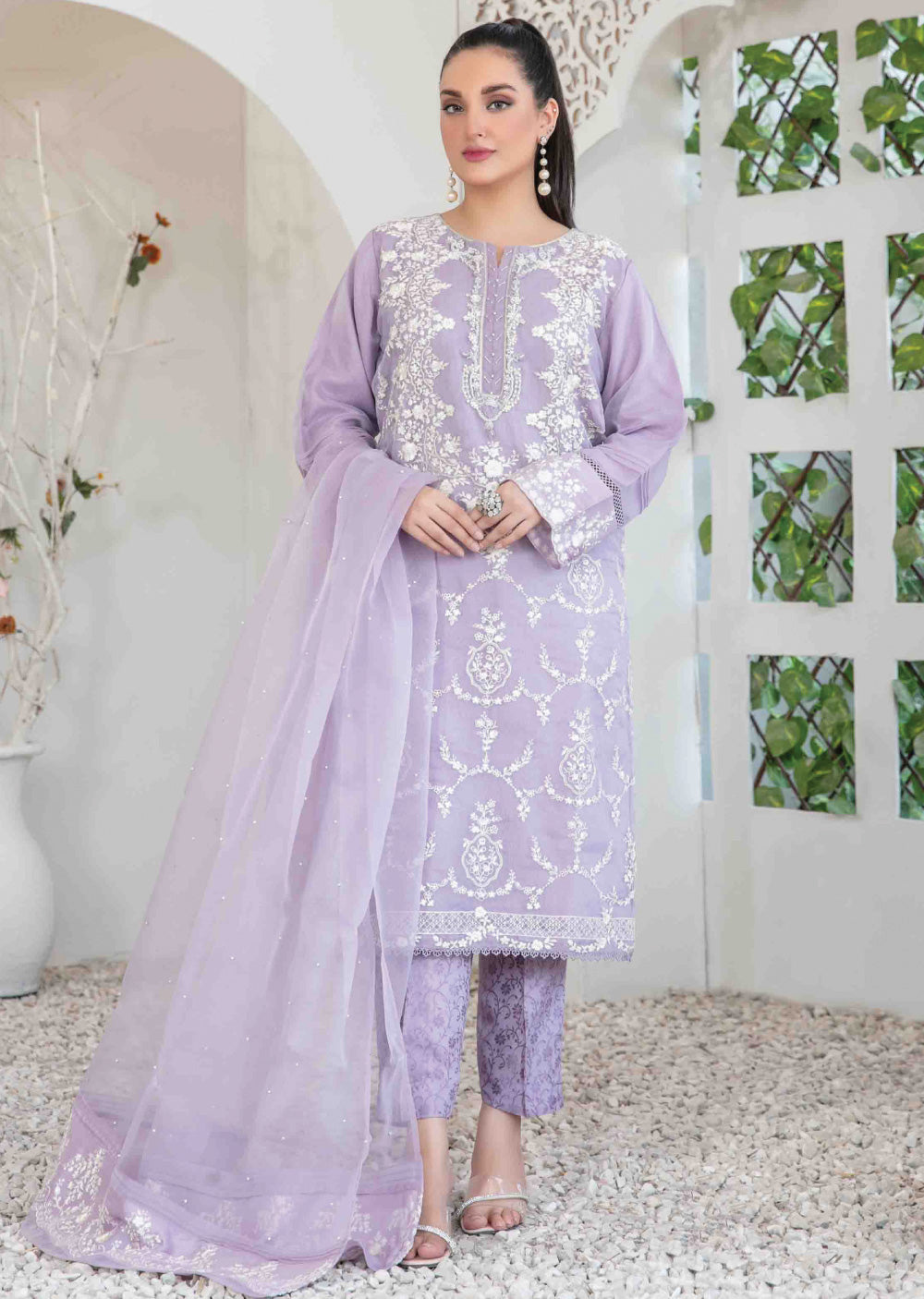 D-3401 - Readymade - Manha by Tawakkal Fancy Duppatta Suit 2024 - Memsaab Online