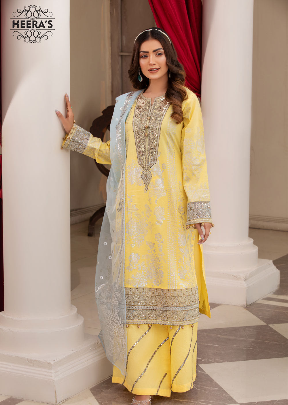 HSS-121 - Readymade Heeras Suit - Memsaab Online