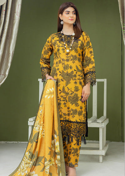 RNK-01-R - Readymade - Gulaal by Rangz Khaddar Winter Suit 2025 - Memsaab Online