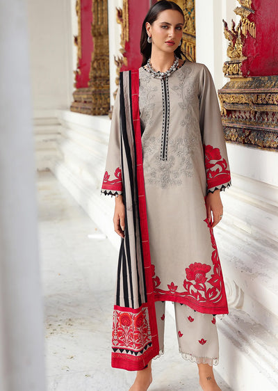 ANW6-08 CHARIZMA 3-PC Unstitched Embroidered Linen Collection 2025 - Memsaab Online