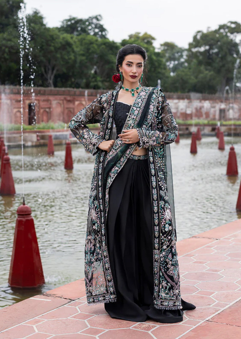 AYLN-05 NOIR SILKSTONE Readymade Collection by AYLIN 2025 - Memsaab Online