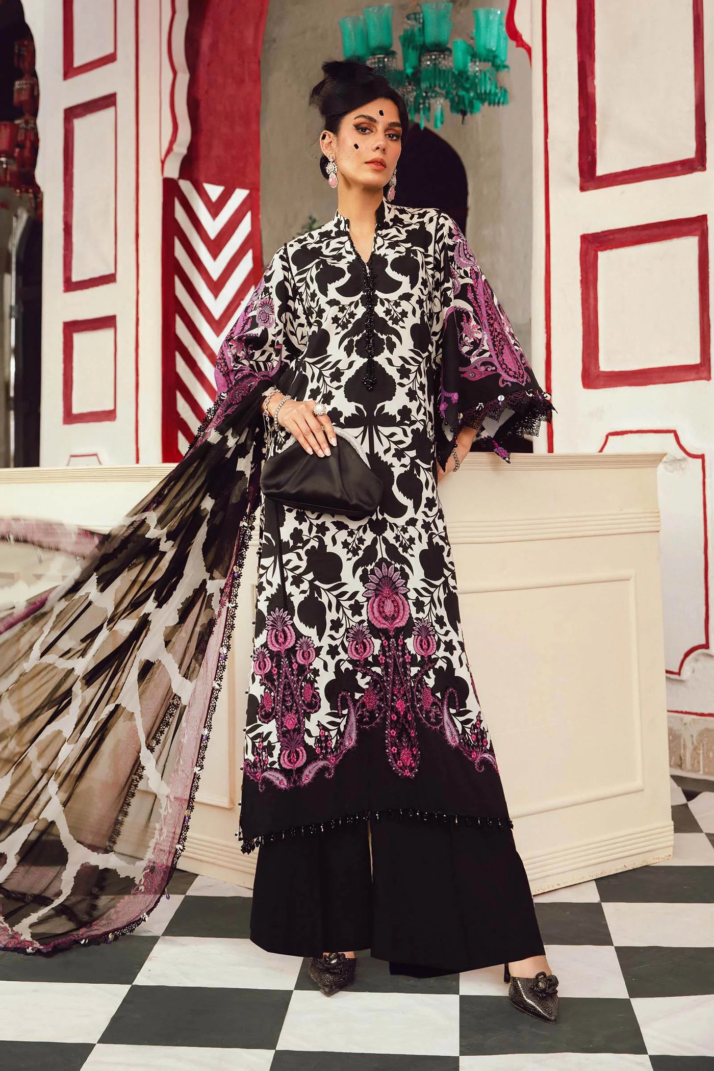 MPTR-2704-B Unstitched - Maria B MPRINTS Collection 2025 - Memsaab Online