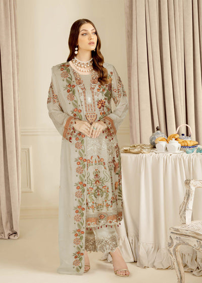 N-401-R - Readymade - Ramsha Nayab Weightless Chiffon Vol 4 2024 - Memsaab Online