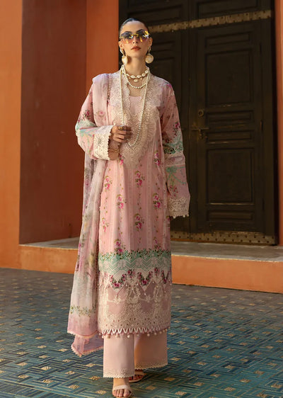 ELFH-01-B - Elaf Signature Embroidered Lawn Collection 2025 - Memsaab Online