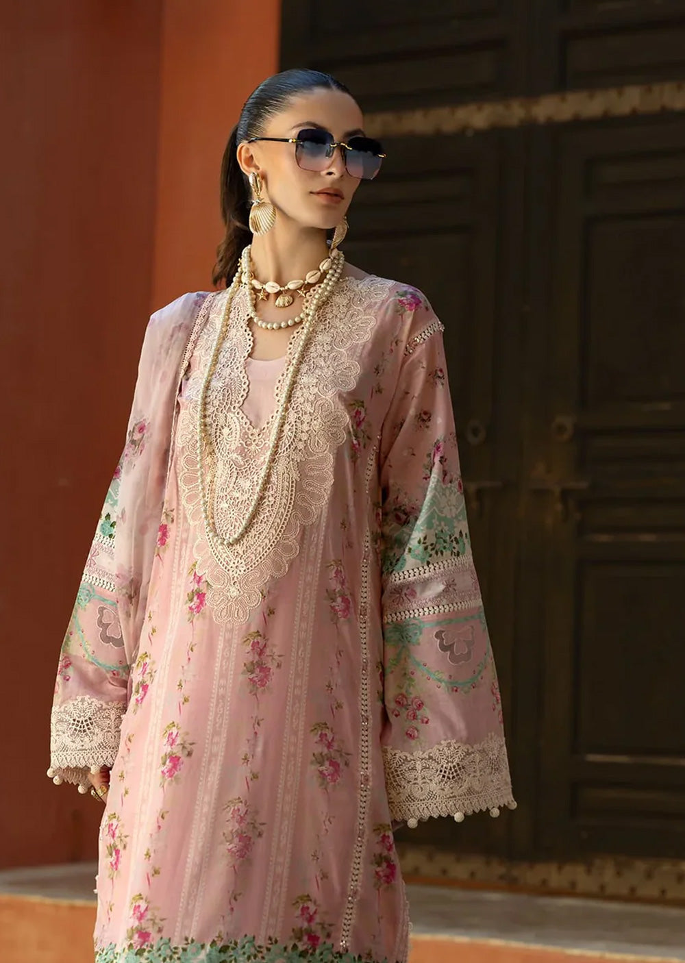 ELFH-01-B - Elaf Signature Embroidered Lawn Collection 2025 - Memsaab Online