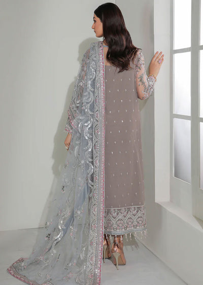 UF-184 - Readymade - Baroque Embroidered Net Suit 2024 - Memsaab Online