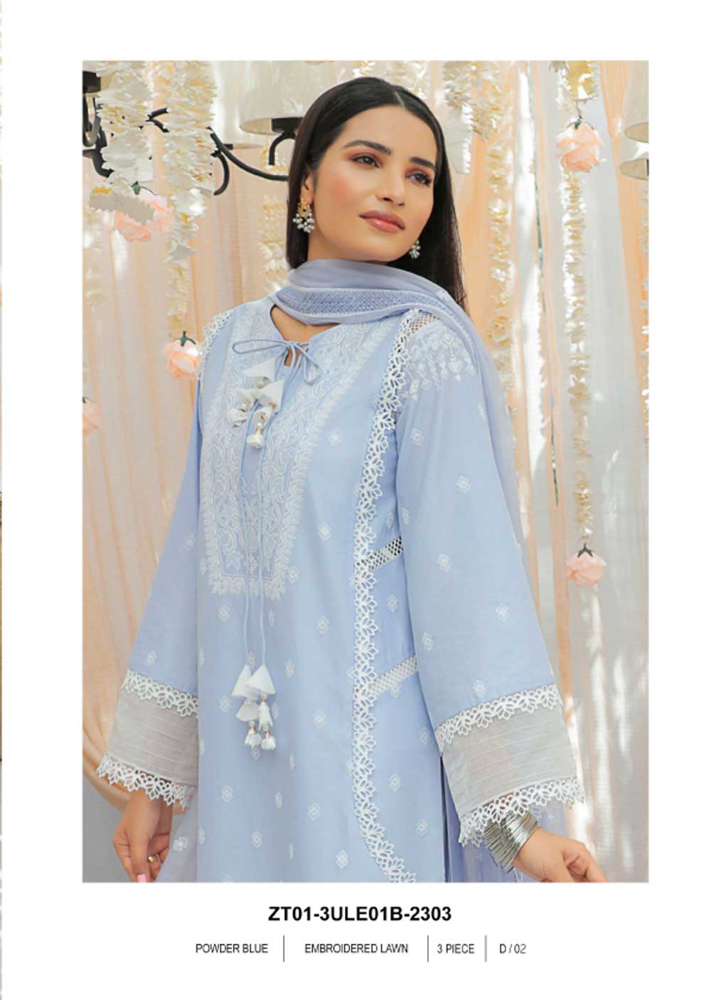 ZT-01 - Unstitched - Tishnagi Collection by Zarizaa 2023 - Memsaab Online