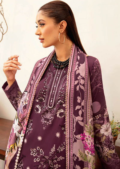 L-1201 - Unstitched - Ramsha Mashaal Luxury Lawn Vol 12 2024 - Memsaab Online