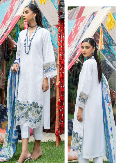 ECK-04 - Ocean Breeze - Readymade - Eleganza Chikankari Collection by Raniya.H - Memsaab Online