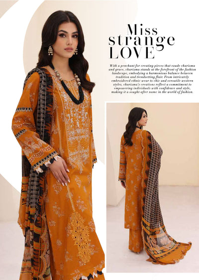 CN-01 - Unstitched - Charizma Naranji Summer Spring Volume 01 2024 - Memsaab Online