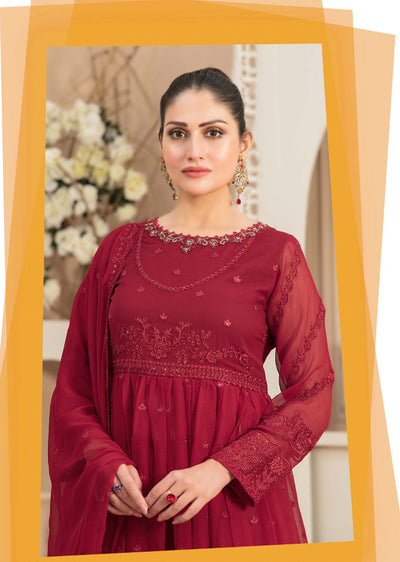 D-1373 - Readymade - Tere Vaaste Chiffon Suit Tawakkal 2024 - Memsaab Online