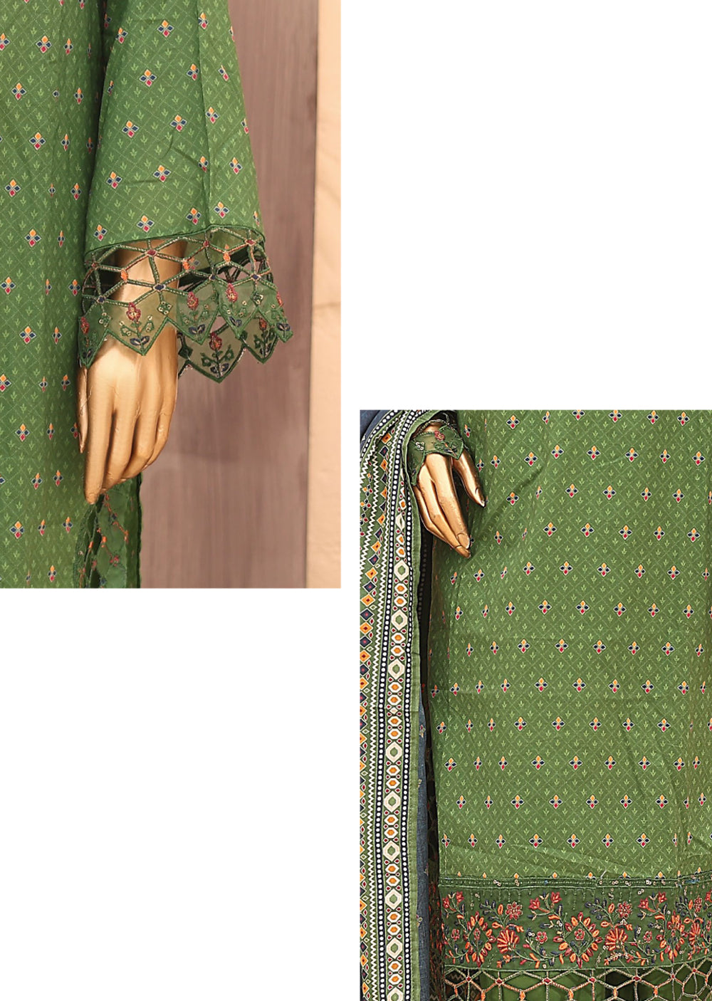 BDS-01 - Unstitched - Bin Saeed Lawn Kari Embroidered Collection 2024 - Memsaab Online