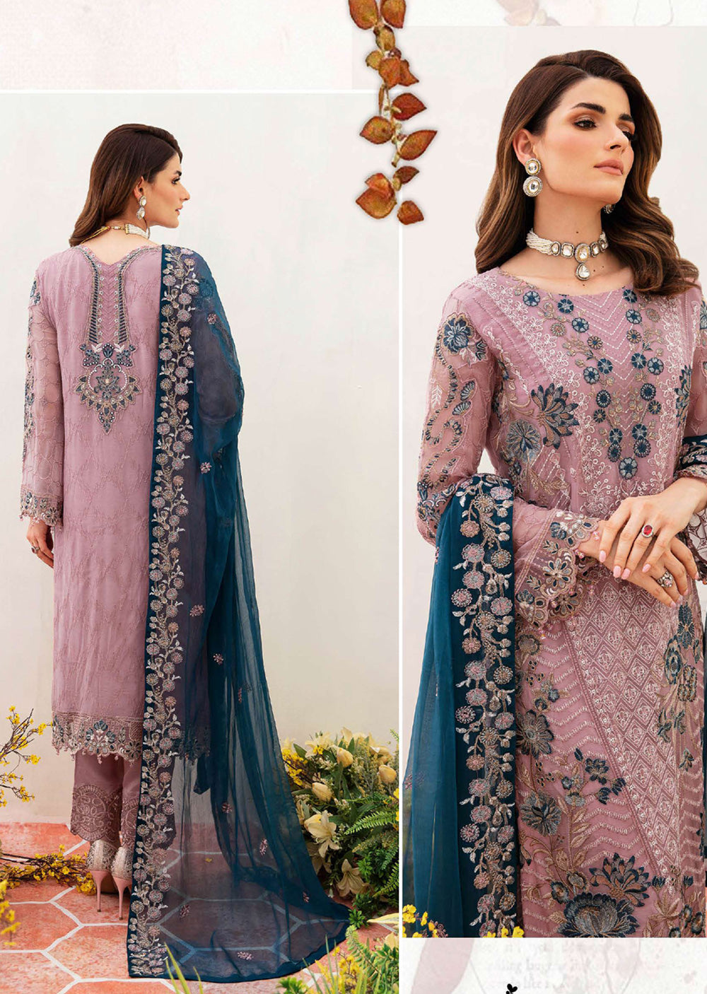 F-2401-R - Readymade - Ramsha Chiffon Collection Vol 24 2024 - Memsaab Online