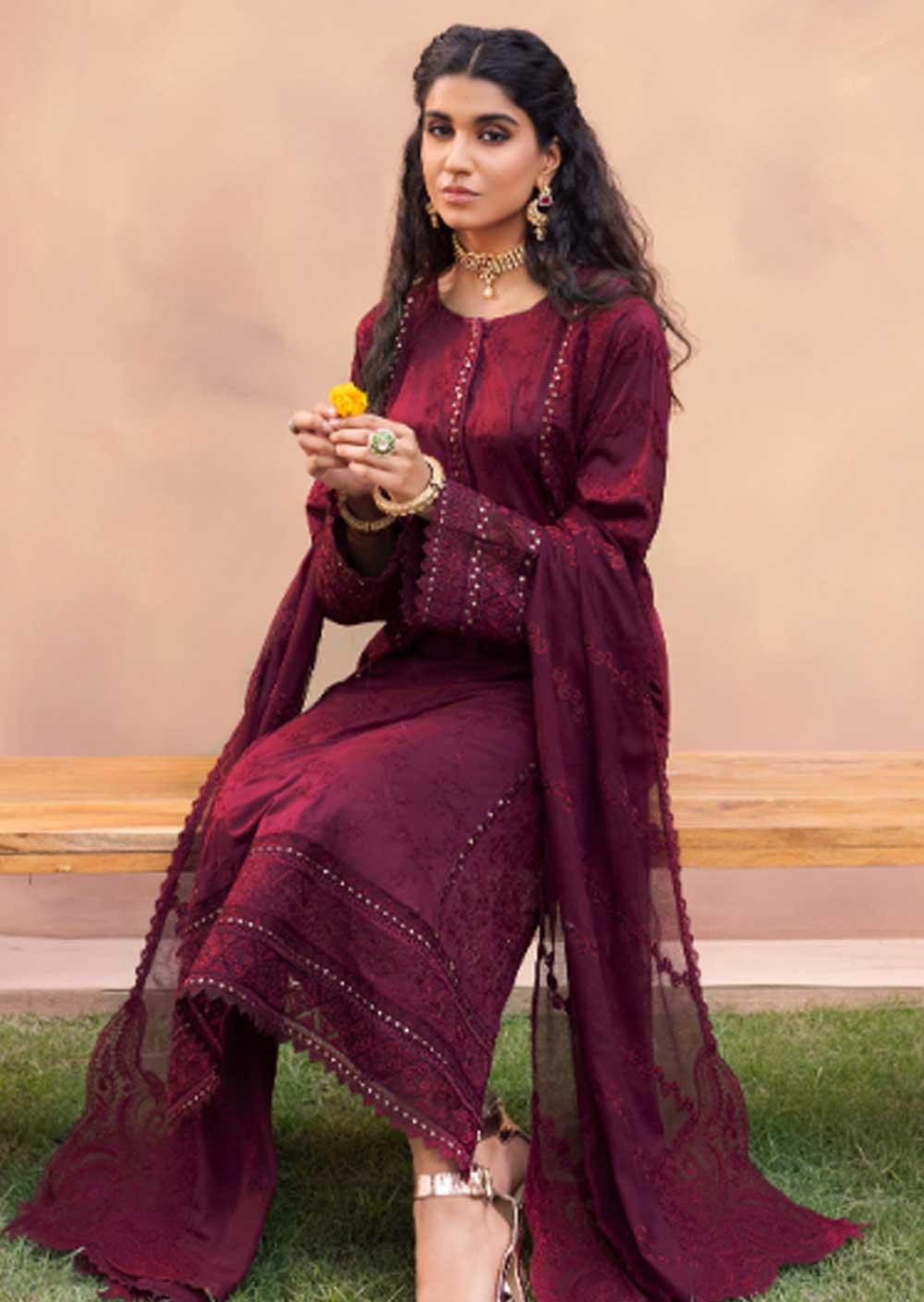 IZU-01 - Unstitched - Aashiaan Festive Lawn Collection by Iznik 2023 - Memsaab Online