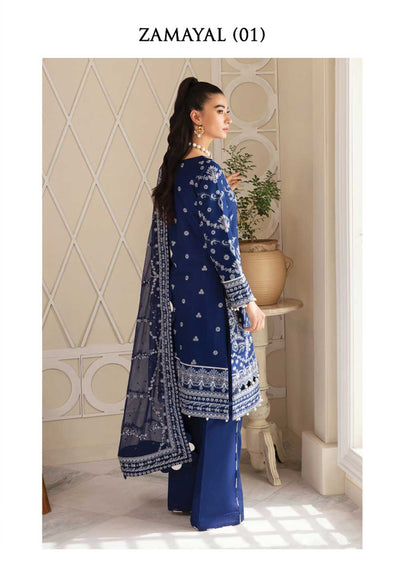 GLS-01 - Zamayal - Unstitched - Gulaal Luxury Lawn Vol 2 2023 - Memsaab Online