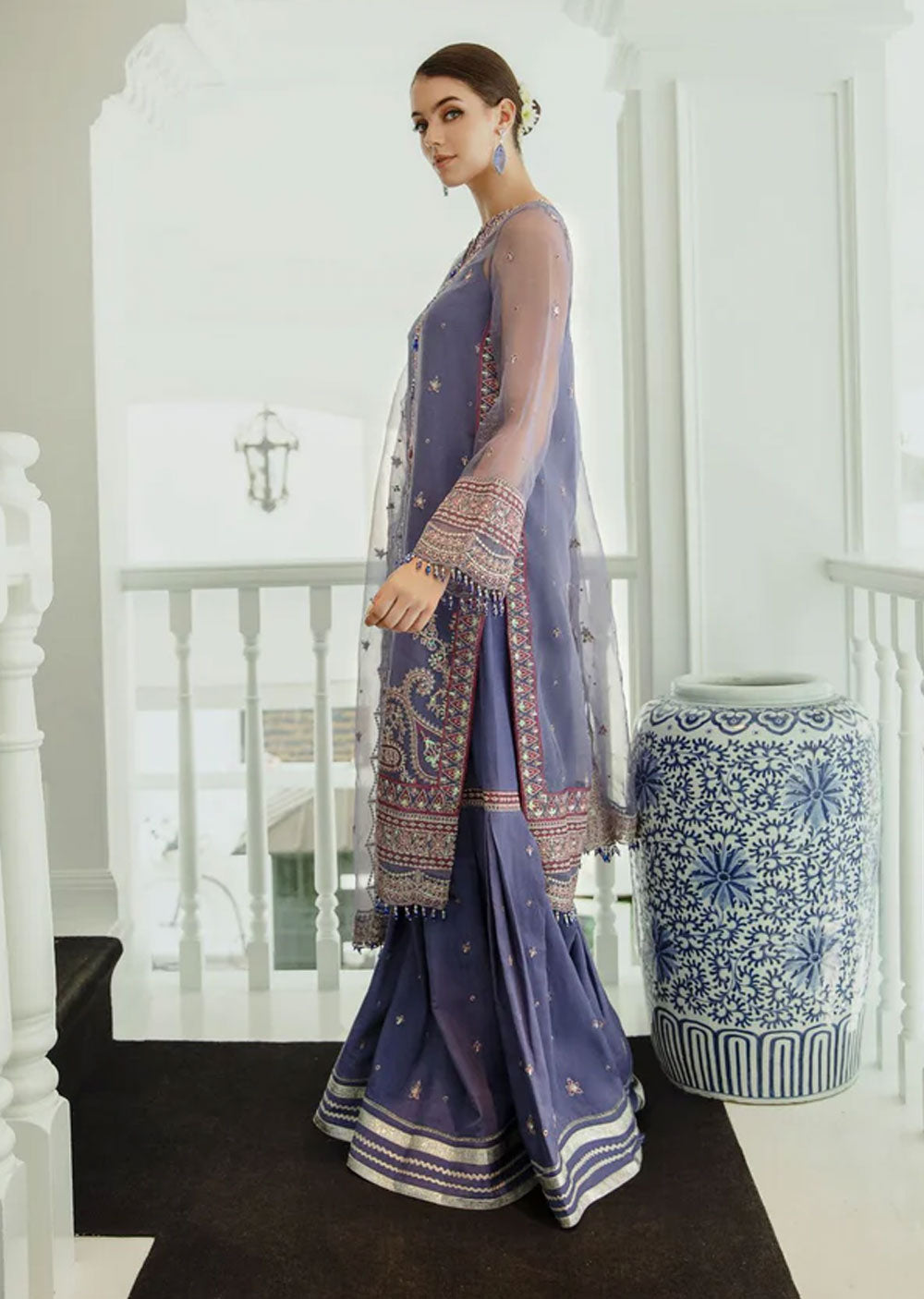 Rang e Sukhn - Meeral Readymade Organza Suit - Memsaab Online