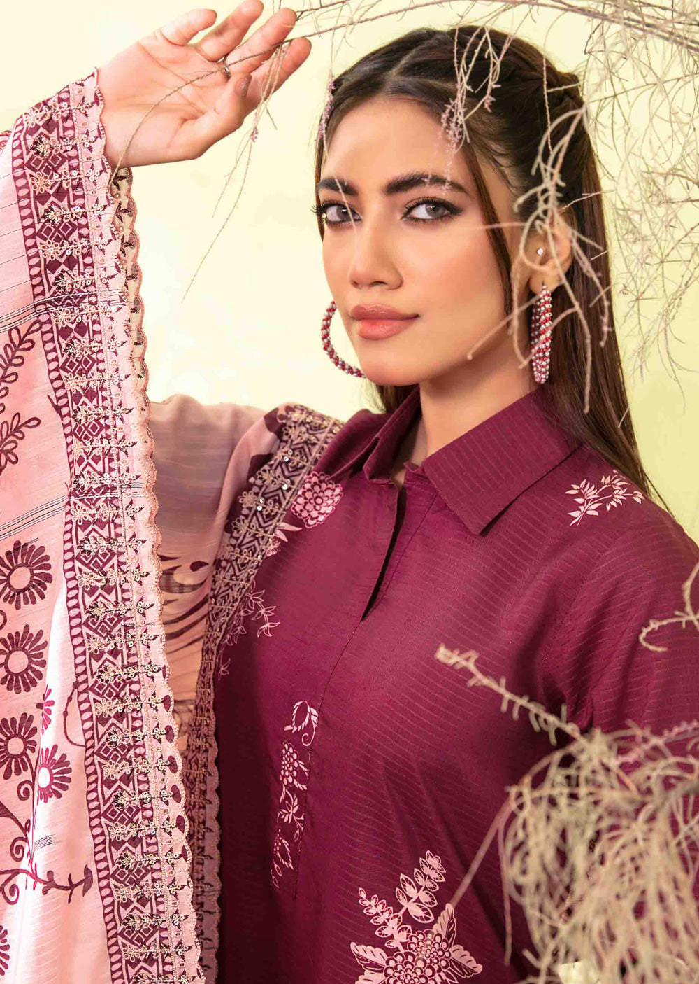 IFZN-5516 - Unstitched - Ifza Viscose Suit by Tawakkal 2025 - Memsaab Online