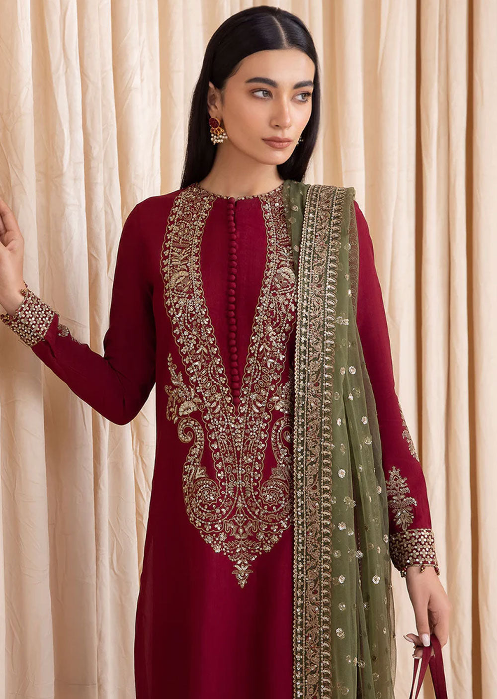 UR-7004 - Readymade - Embroidered Suit by Jazmin 2024 - Memsaab Online