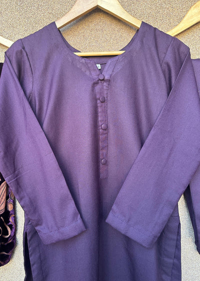 ASBC-01 - Purple - Readymade Dhanak with Palachi Shawl Suit - Memsaab Online