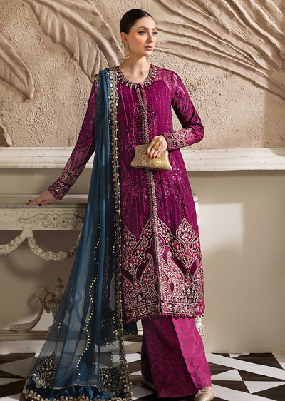 MPC-25-102-Unstitched Embroidered Chiffon Suit Maria B 2025 - Memsaab Online