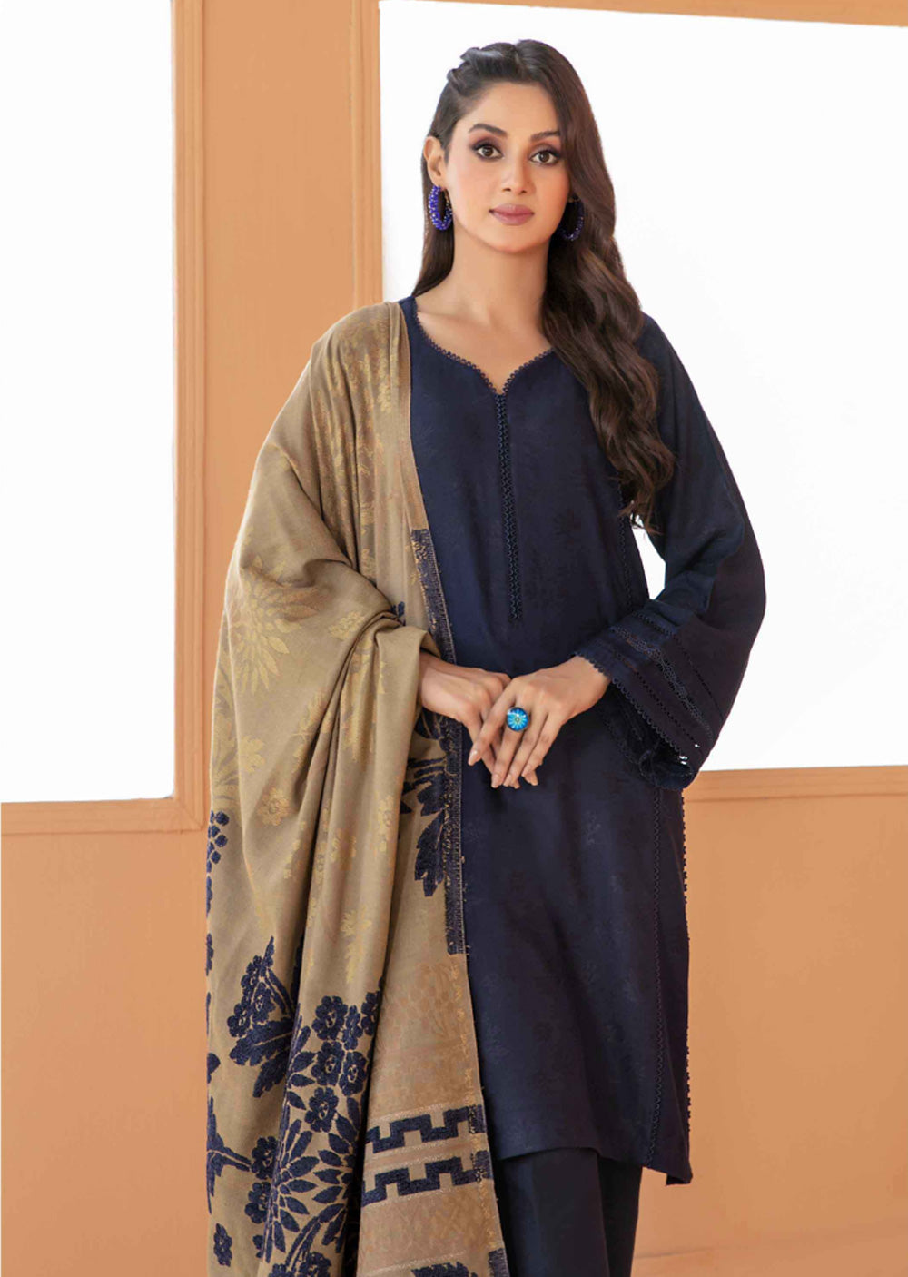 MHZ-3725 - Unstitched - Mahzala Jacquard Suit by Tawakkal 2025 - Memsaab Online