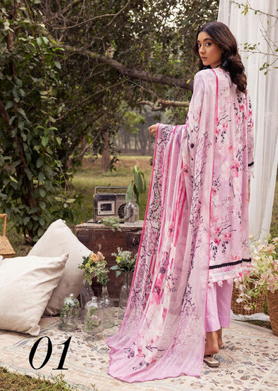 MPC-01 - Unstitched - Mahee's Printed Chikenkari Collection 2024 - Memsaab Online