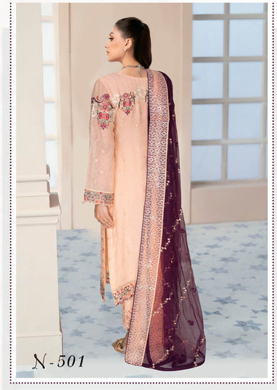 N-501-R - Readymade - Ramsha Nayab Weightless Chiffon Vol 5 2024 - Memsaab Online