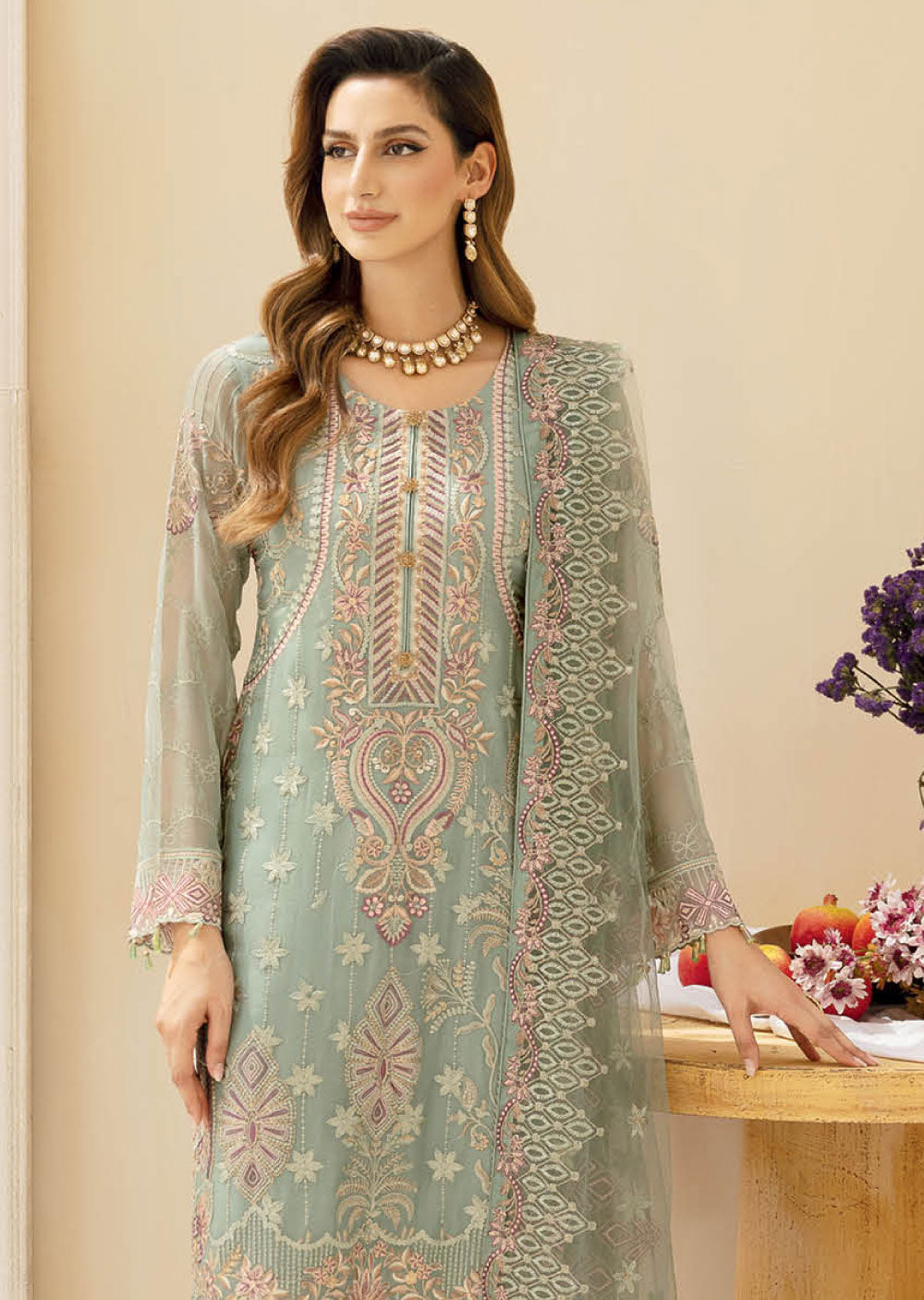 A-901 - Unstitched - Chevron by Ramsha Volume 9 2024 - Memsaab Online