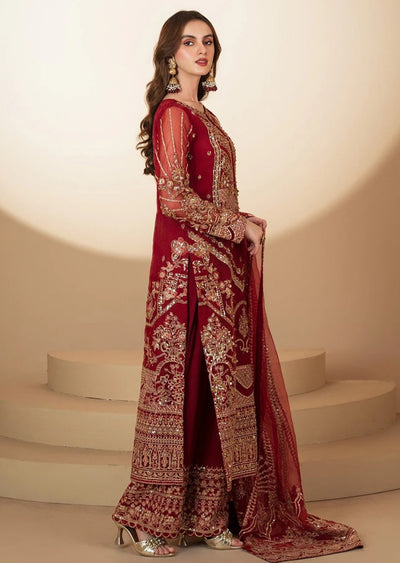 MARW-1604- Maroon- Readymade Wedding Wear Outfit - Memsaab Online