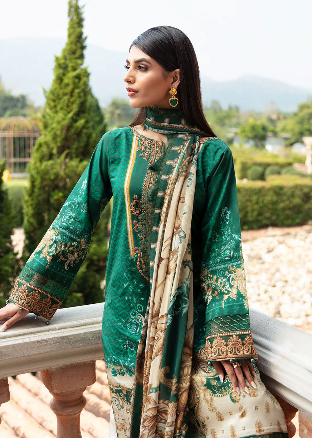 GL2401 - Ayse - Unstitched - Gulaal Lawn Collection 2024 - Memsaab Online