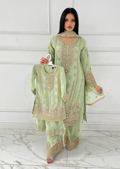 Shaz1801 - Readymade - Chiffon - Mummy n Me Outfit - Memsaab Online