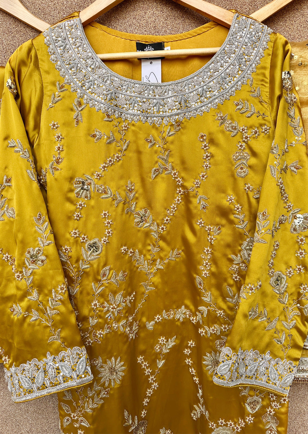 SRB1320 - Yellow - Readymade - Sehrish.B Designer - Memsaab Online