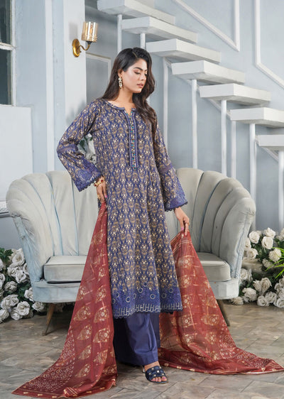 MNRD-01-R - Readymade - Munira Summer Lawn Collection 2024 - Memsaab Online