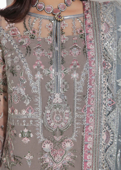 UF-184 - Readymade - Baroque Embroidered Net Suit 2024 - Memsaab Online