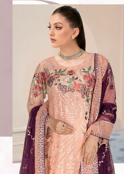 N-501-R - Readymade - Ramsha Nayab Weightless Chiffon Vol 5 2024 - Memsaab Online
