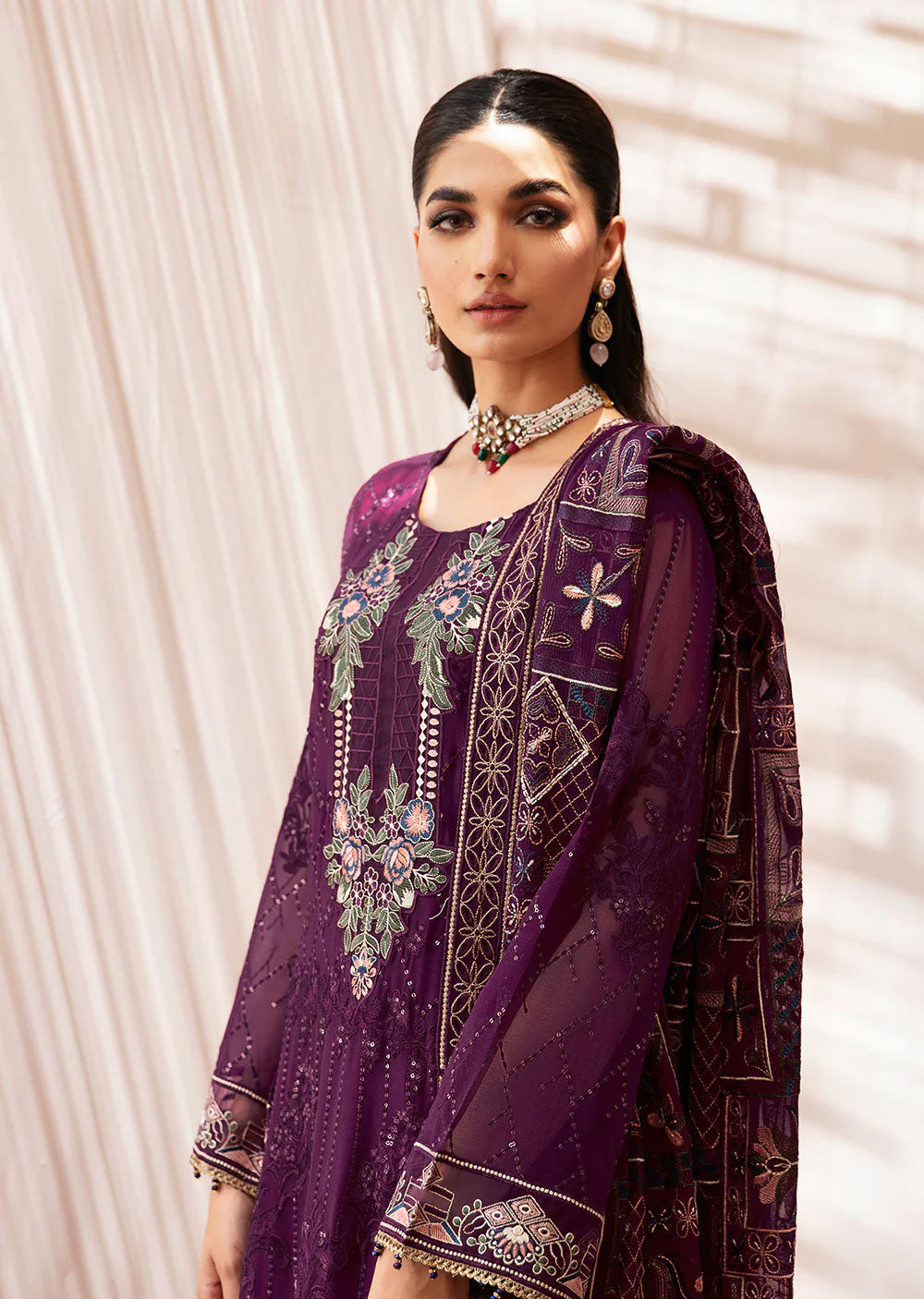 K-201-R - READYMADE - Ramsha Kashish Weightless Chiffon Vol 2 2024 - Memsaab Online