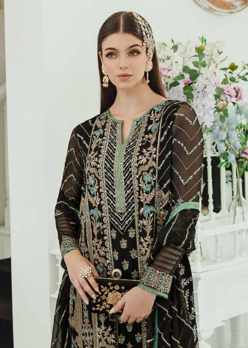 SW2301 - Readymade - Freesia by Ariya Chiffon De Luxe 2024 - Memsaab Online