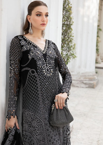 MPC-24-101 - Unstitched - Maria B Embroidered Chiffon 2024 - Memsaab Online