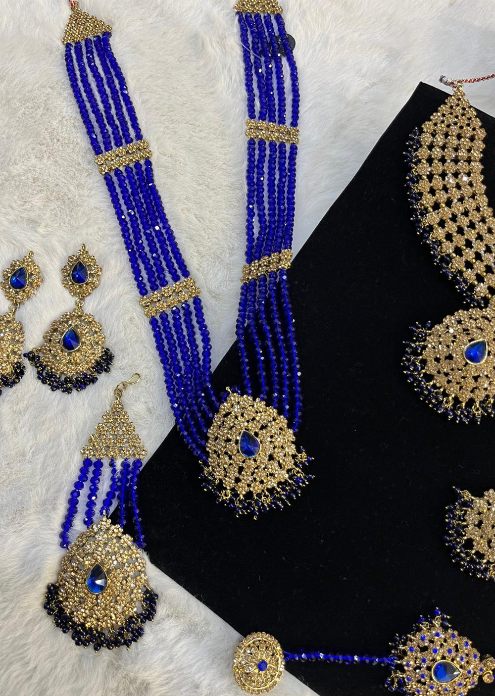 JBM27 Royal blue bridal set - Memsaab Online