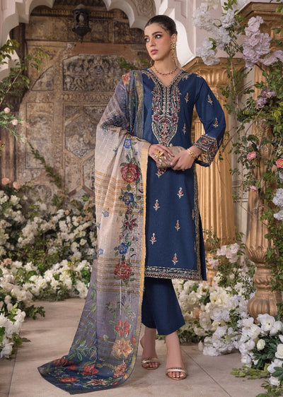 HSS-301 - Navy - Readymade - Heeras Suit 2025 - Memsaab Online