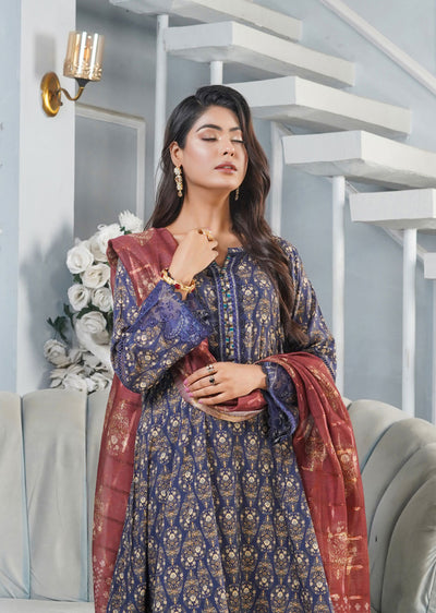 MNRD-01-R - Readymade - Munira Summer Lawn Collection 2024 - Memsaab Online